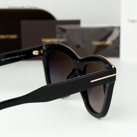 Tom Ford Women Sunglasses Black Gradient Smoke Cat Eye FT0685 01C BRAND NEW - Picture 5 of 13